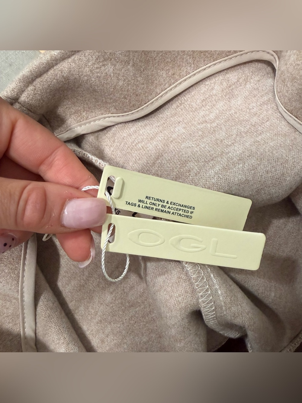 OGL Heather Oatmeal Beige Cashsoft Flared Maxi Skirt XS - Picture 5 of 7